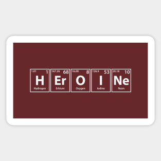 Heroine (H-Er-O-I-Ne) Periodic Elements Spelling Sticker